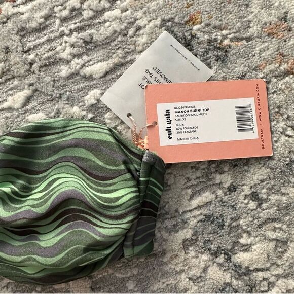 Cult Gaia Manon Printed Halter Bikini Top - Picture 6 of 7